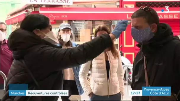 Cannes : 3 marchés ont rouvert avec prise de température et lavage des mains à l'entrée