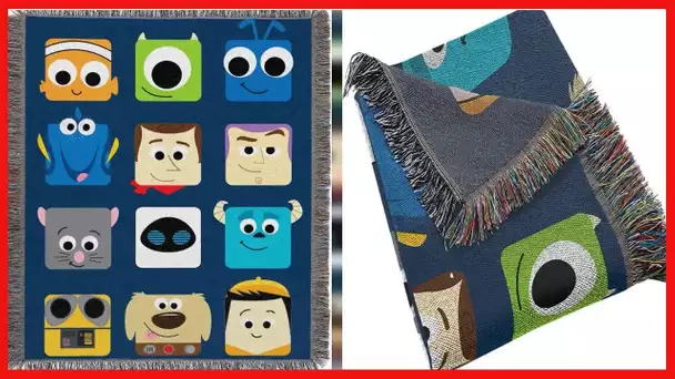 Disney-Pixar "Pixarland" Woven Tapestry Throw Blanket, 48" x 60", Multi Color, 1 Count