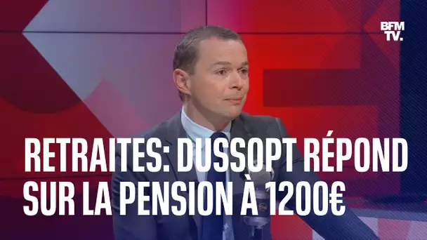 Réforme des retraites: Olivier Dussopt s'explique sur la pension minimum à 1200€