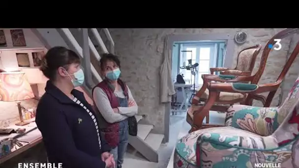 Rencontre à Laurière (87) avec Corinne Pantier dans son atelier de tapissier-décorateur