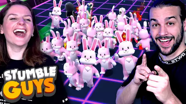 QUI SERA LE MEILLEUR LAPIN SUR STUMBLE GUYS ? GUILLAUME ET KIM VS LES ABONNES