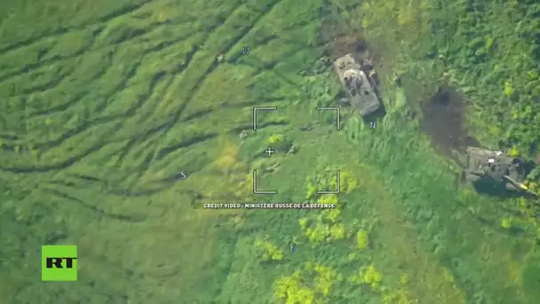 L'armée russe diffuse des images de la destruction de blindés ukrainiens au sud de Donetsk