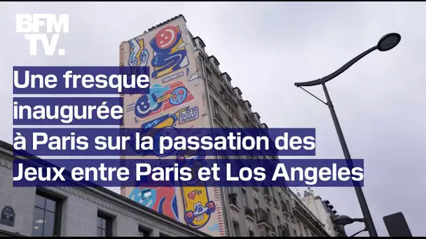 Une fresque franco-américaine peinte sur un bâtiment parisien pour les Jeux olympiques