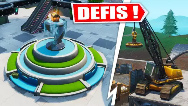 UTILISER UN AEROSOL SUR UNE FONTAINE, LA GRUE D'UNE CASSE ET UN DISTRIBUTEUR SUR FORTNITE !