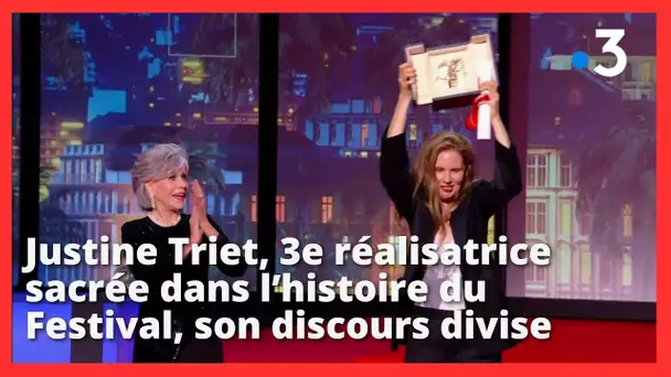 #Cannes2023. Justine Triet, 3e réalisatrice sacrée dans l’histoire du Festival, son discours divise