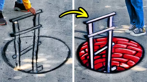 Regardez cet artiste étonnant qui dessine dans la rue