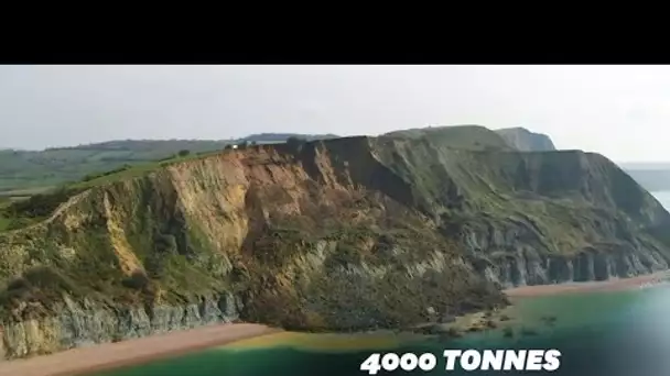 Glissement de terrain géant en Angleterre sur le littoral de la Manche