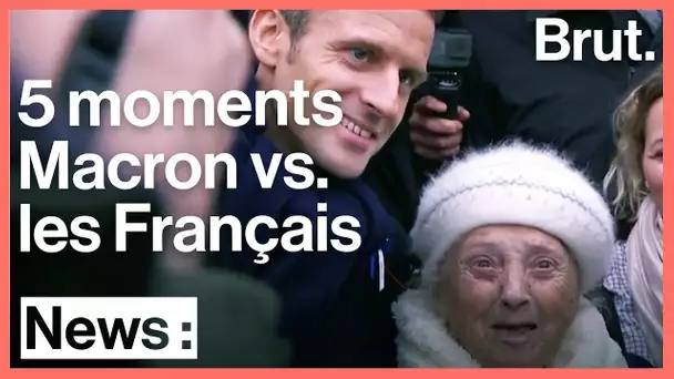 5 moments où Emmanuel Macron était au contact des Français