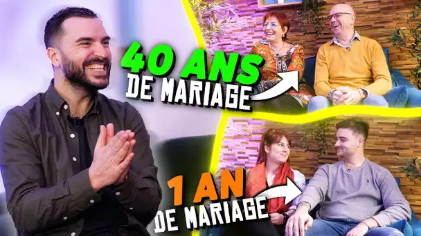 1 an de mariage VS 40 ans de mariage