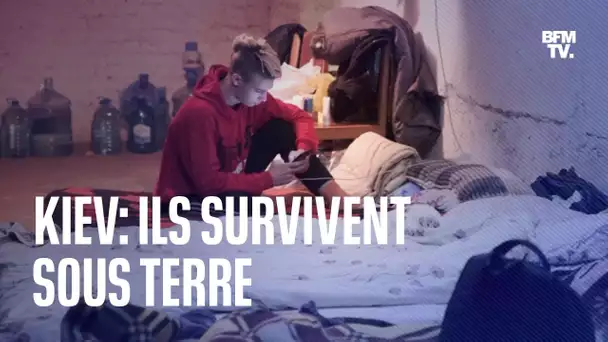 Kiev: ils survivent sous terre