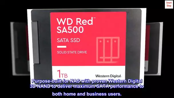 Western Digital 1TB WD Red SA500 NAS 3D NAND Internal SSD - SATA III 6 Gb/s, 2.5"/7mm, Up to 560 MB/