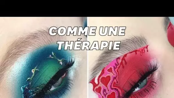 Sa passion pour le maquillage lui fait oublier les moments difficiles