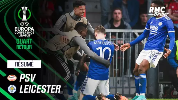 Résumé : PSV 1-2 Leicester (Q) - Conference League (quart de finale retour)