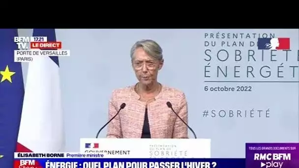 Sobriété énergétique: suivez en direct le discours d'Élisabeth Borne