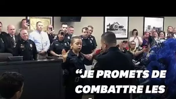 Atteinte d'un cancer, cette fillette de 6 ans a réalisé son rêve de devenir policière