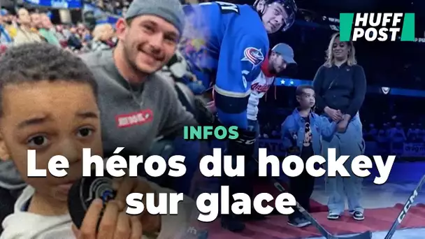 Elle voulait retrouver le héros qui a empêché un palet de hockey de violemment percuter son fils