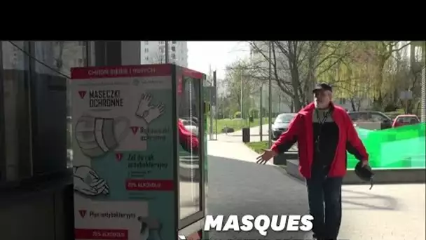 La Pologne installe des distributeurs de masques et de gels dans les rues