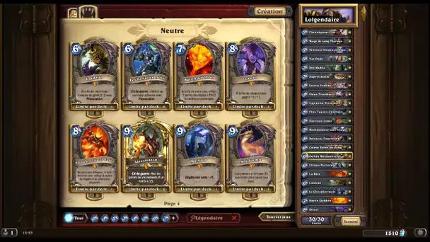 Hearthstone - Lolgendaire - Deck 30 légendaires