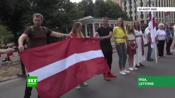 Pays baltes : chaîne humaine en solidarité avec l’opposition biélorusse