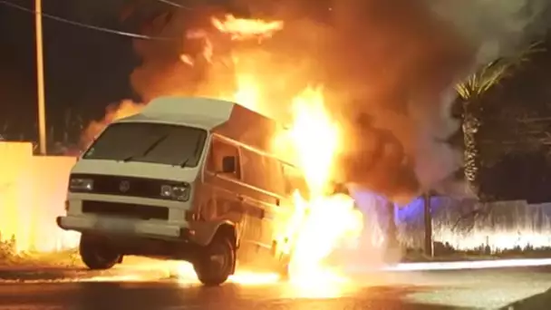 Voiture en feu, chaque seconde compte