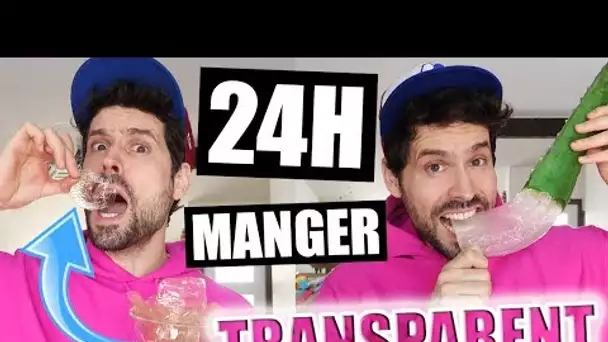 JE MANGE QUE LA NOURRITURE TRANSPARENTE PENDANT 24H - HUBY