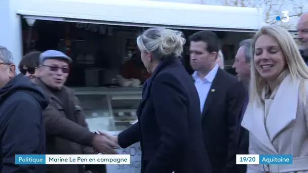 Marine Le Pen, candidate du Rassemblement national invitée du 19/20 de France 3 Aquitaine