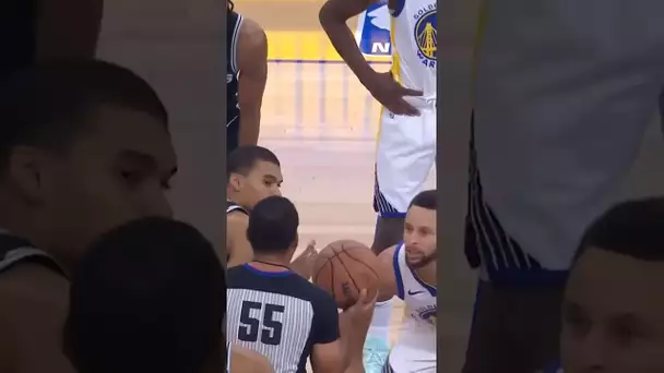 Wemby vs Curry on the jump ball! 🤣 | #Shorts