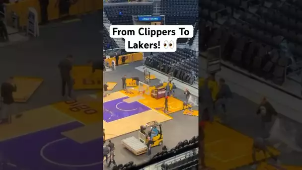 The Last Court Transition From Clippers To Lakers In The Regular Season At Crypto Arena!🔥| #Shorts