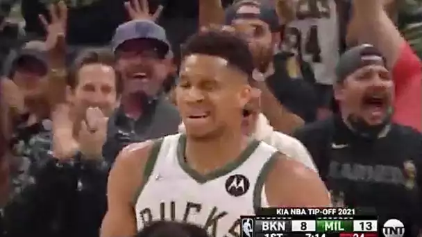 BIG TIME Giannis SLAM & a Wink to Celebrate😉