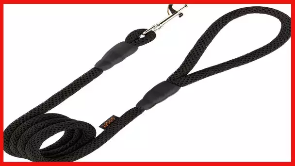 Gooby Soft Mesh Leash - Black, 4 FT - Breathable Mesh 4' Leash for Small, Medium Dogs - Color