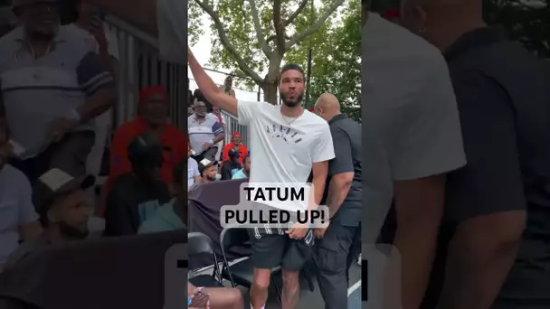 Jayson Tatum Pulled Up To #NYvsNY 👀 | #Shorts