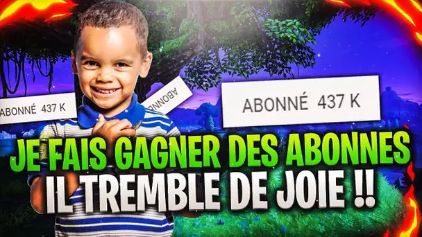 JE FAIS GAGNER DES ABONNES À UN PETIT YOUTUBER EN LIVE - IL TREMBLE DE JOIE