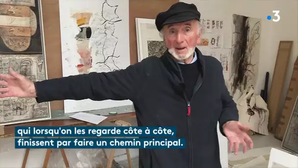 Dans l' Antre de l' Atelier d' Henri Girard, peintre de la trace et de la mémoire