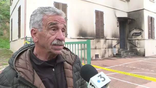 François Faggianelli, le mairie d'Appietto, réagit à l'incendie de sa mairie.