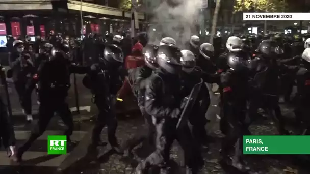 Loi de Sécurité globale : la police utilise des canons à eau pour disperser des manifestants à Paris