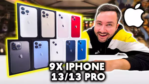 Unboxing des 9 iPhone 13 et 13 Pro ! (Toutes les couleurs)