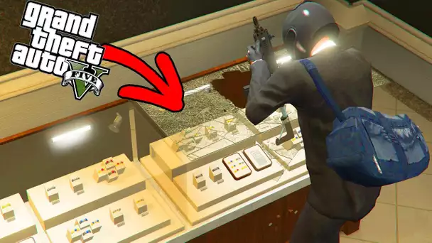 BRAQUAGE D&#039;UNE BIJOUTERIE SUR GTA 5 !