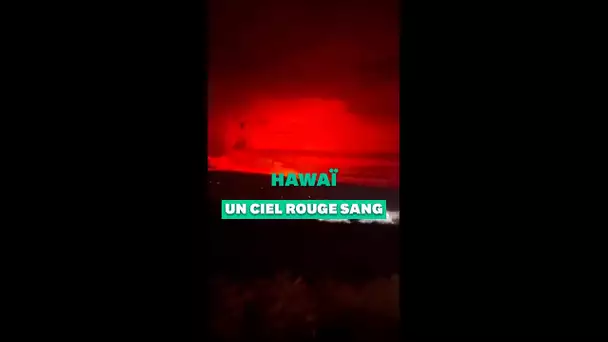 Un ciel rouge écarlate à Hawaïï