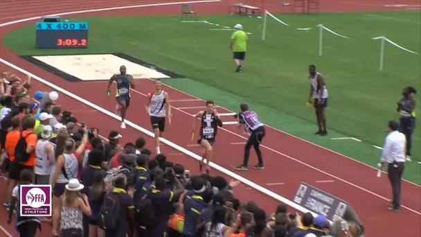 Aix-les-Bains 2018 : Relais 4x400 m M (Haute Bretagne Athlétisme en 3&#039;15&#039;&#039;20)