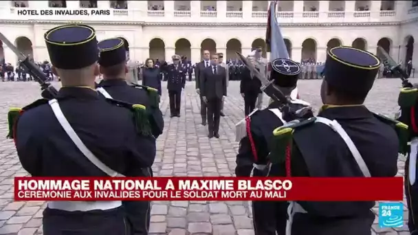 Hommage national à Maxime Blasco : l'arrivée d'Emmanuel Macron suivie de la Marseillaise