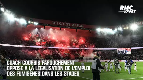 Coach Courbis farouchement opposé à la légalisation de l’emploi des fumigènes dans les stades