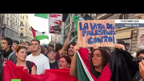 Des milliers de personnes ont défilé à Rome en soutien à la Palestine