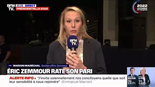 Marion Maréchal appelle à voter pour Marine Le Pen au second tour