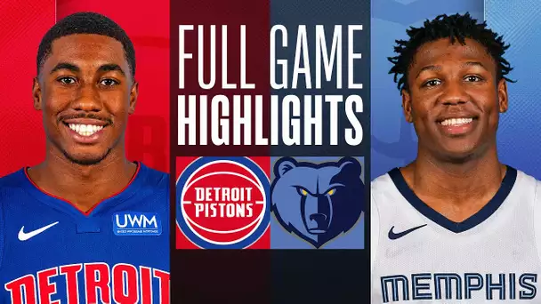 PISTONS at GRIZZLIES | FULL GAME HIGHLIGHTS | April 5, 2024