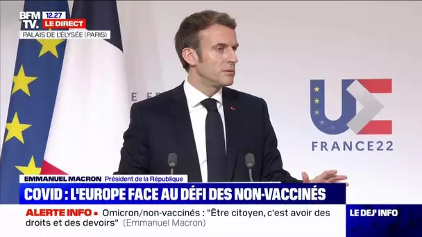 "J'assume totalement": Emmanuel Macron réagit à ses propos controversés sur les non-vaccinés