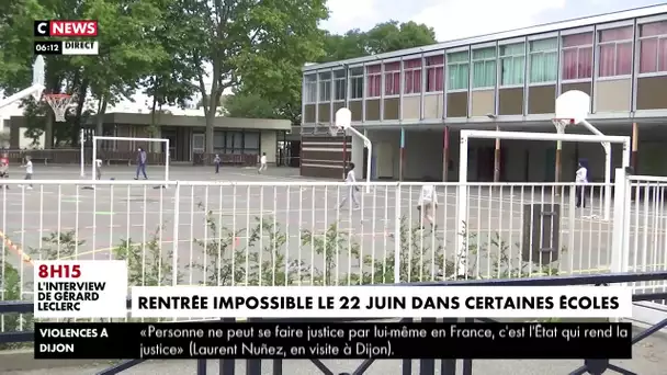 Rentrée impossible le 22 juin dans certaines écoles