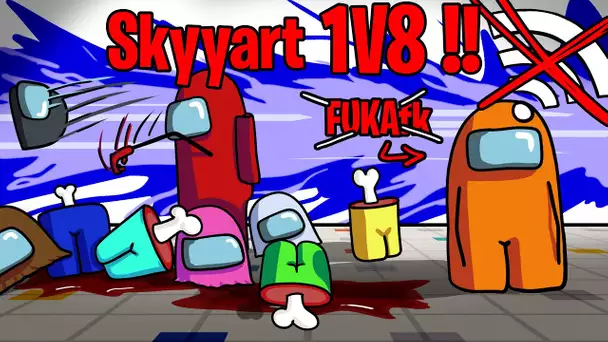 🔪LA PLUS BELLE MASTERCLASS 1v8 car MON MATE DECO contre les Streamers Forts !! (Among us fr)