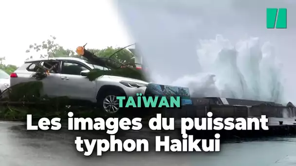 Les images d’Haikui, le puissant typhon qui balaie Taïwan