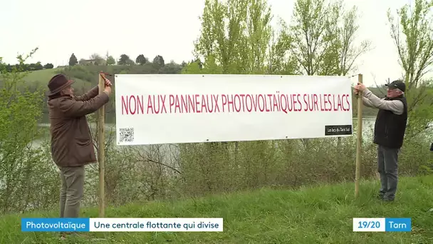 Le projet d'une centrale solaire flottante sur un lac du Tarn divise les habitants