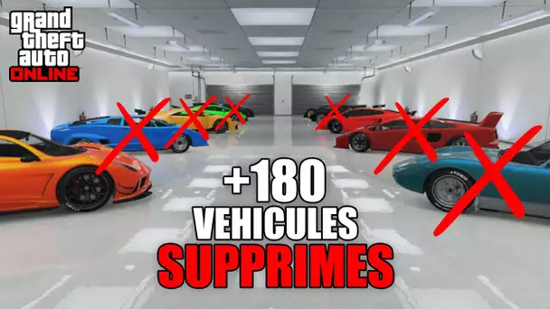 ROCKSTAR SUPPRIME +180 VEHICULES DE GTA ONLINE !